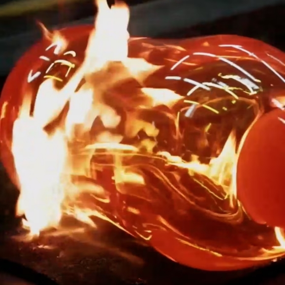 Baccarat Earth Air Fire Water into Crystal of Unparalleled Fiery Beauty - Picture 2 of 11